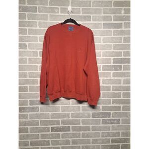 Falconnable Mens Terracota Crew Neck Pullover Ribbed Sweatshirt Size‎ Large